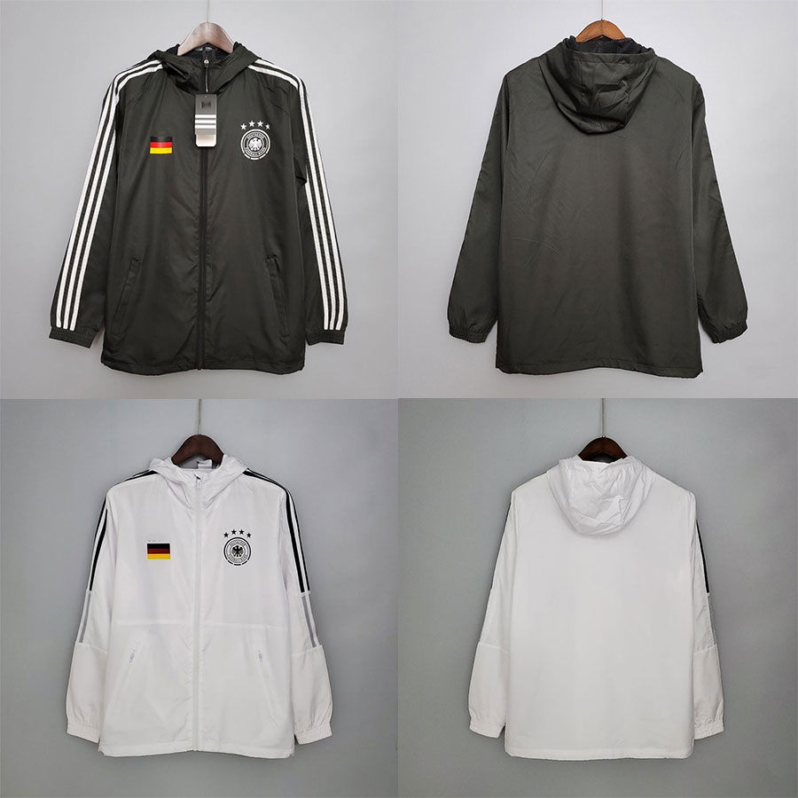 202 ドイツトレーニングユニフォーム出場ユニフォームジャージメンズ長袖ジャケットウインドブレーカーサッカーユニフォーム秋冬スポーツ試合前ユニフォーム