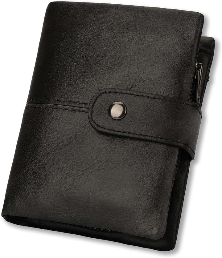 財布 メンズ 二つ折り 本革 YKK製 人気 牛革 大容量 小銭入れ カード13枚収納 RFID磁気防止 一流の財布職人が作る ビジネス 父の日 入学 卒業 進級進学 誕生日(くろ)