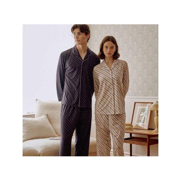 ビーナスイベント 均一価格 カップルパジャマ ポリ 30D 斜線ストライプ パジャマ 男女単品 VPA44.._P409730765 7,752円