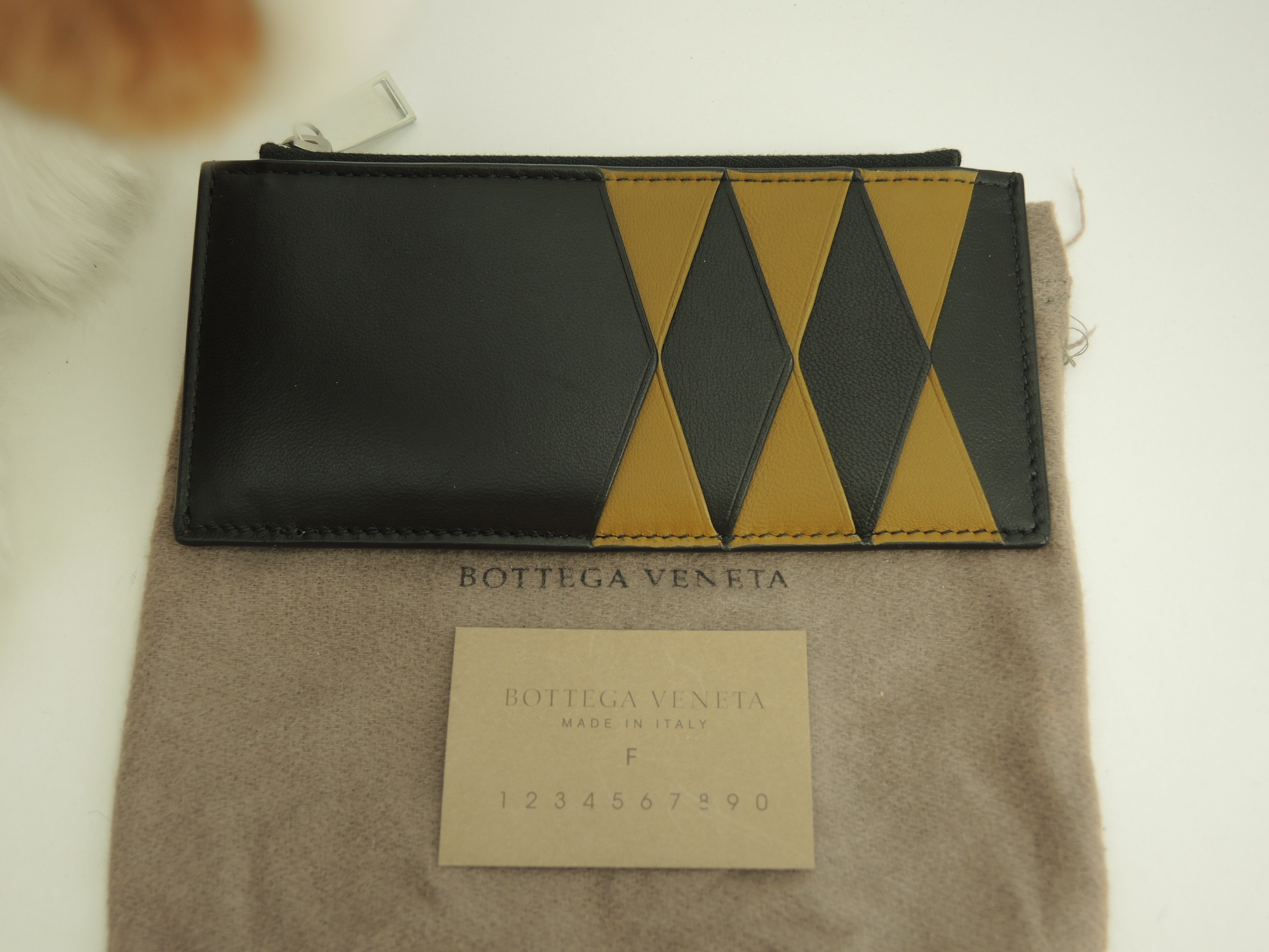 カード用ポケット付コインケース レザー 黒茶 小銭入 美品@S02082027G