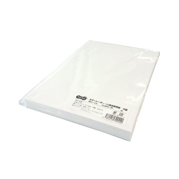 （まとめ）TANOSEEカラーレーザーIJ用名刺用紙 10面 白 厚口 1セット（500シート:100シート5冊）3セット