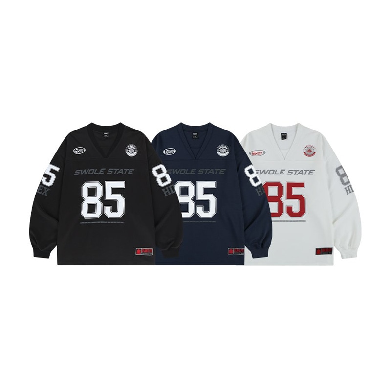[MEOVV ガウォン 着用] GIANT FIT RUGBY JERSEY LONG SLEEVES 韓国 アイドル 長袖 トップス レディース メンズ 大きいサイズ ゆったり 13,552円
