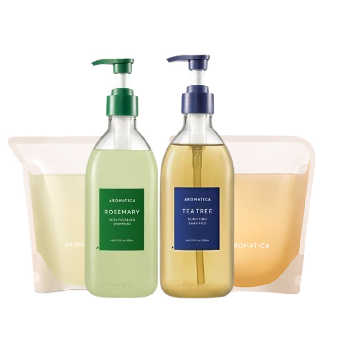 【おかわり】ティーツリーピュリファイングシャンプー400mL+400mL /ローズマリースカルプスケーリングシャンプー400mL+400mL