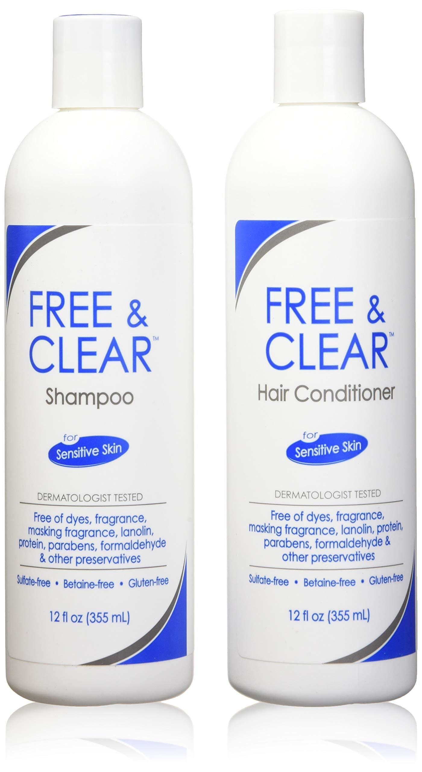 Free & Clear Set, includes Shampoo-12 Oz and Condi