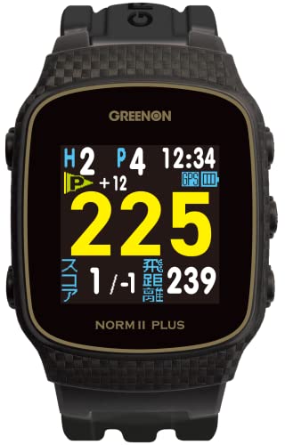 GreenOn（グリーンオン）ザ・ゴルフウォッチ ノルム プラス みちびきL１S対応 カラー液晶 THE GOLF WATCH NORM Plus (ブラック)