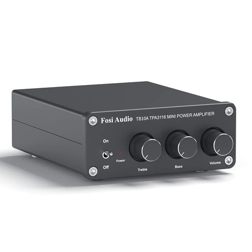 FOSI AUDIO TB10A 2 チャンネルアンプ 100W X 2 パワーアンプ ステレオ オーディオアンプ レシーバー TPA3116 ミニ HI-FI クラスD 内蔵アンプ 2.0CH ホー