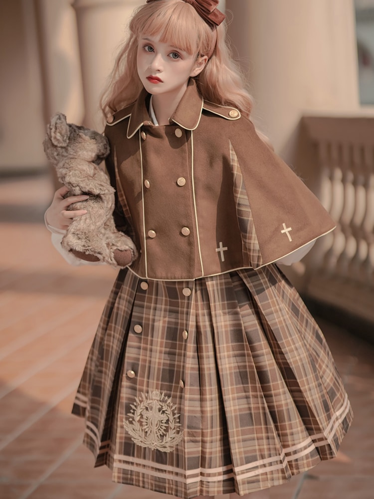 【激安本日限定】ロリータ ワンピースロリータ ハロウィン プリンセス エレガント 探偵 マント オーバー クラロリータ スカート