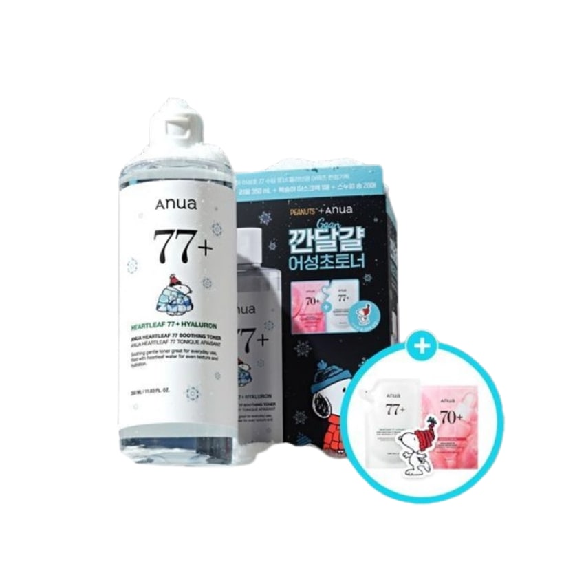 [1+1/NEW] ドクダミ スージング トナー 350ml +350ml (+スヌーピー綿20枚+桃マスク1枚)