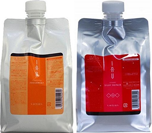 ルベル iau イオ クレンジング フレッシュメント（シャンプー）1000ml＆イオ クリーム シルキーリペア トリートメント1000ml 詰め替えセット