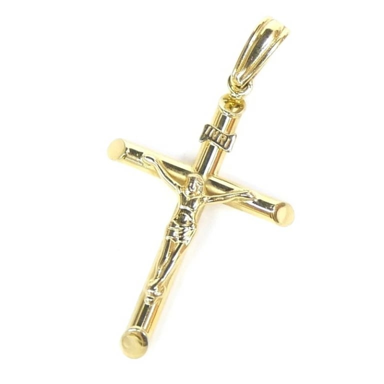 クロス ペンダントトップ 十字架 チャーム 18金 /ゴールド/K18YG【中古】(68004) 19,250円