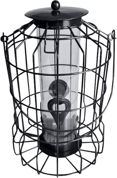 他サイト： バードフィーダー ヒヨドリよけ えさ台 小鳥 餌入れ 野鳥の餌台 野鳥餌台 鳥のエサ台(ブラック)の商品画像