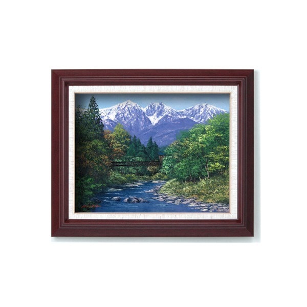 油絵額/木製フレームセット F6号オンタケ広瀬和之白馬岳 43352550mm 化粧箱入り