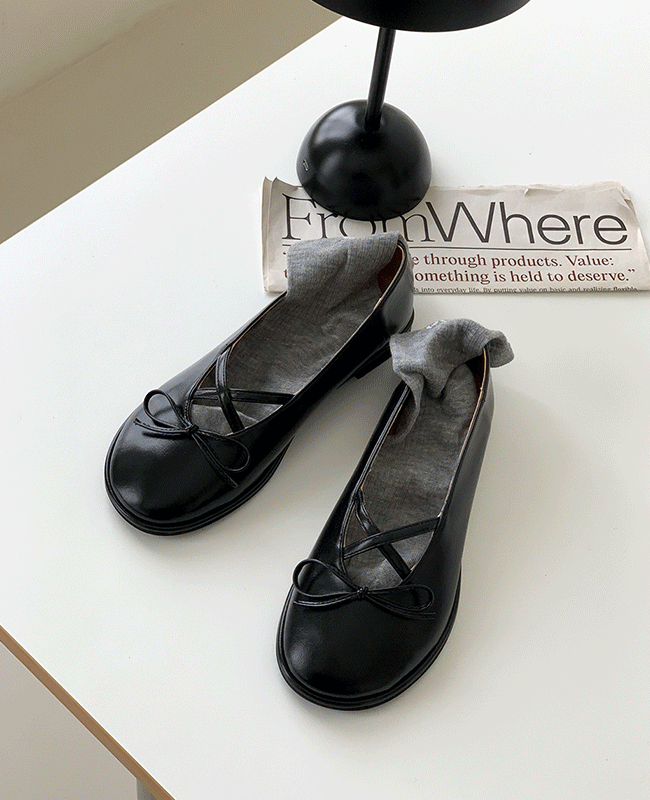 [MILOVANY] アイリーワイドリボンクロスフラット 1cm