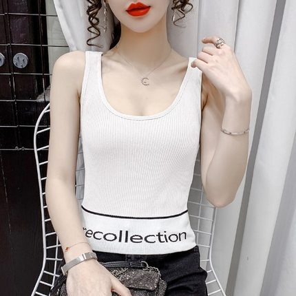 カットソー キャミソール レディース ノースリーブ ラウンドネック かっこいい ラフ 大人可愛い きれいめ カジュアル 英字 夏 デート お出かけ 学生 イベント ホワイト グレー ブラック トップス