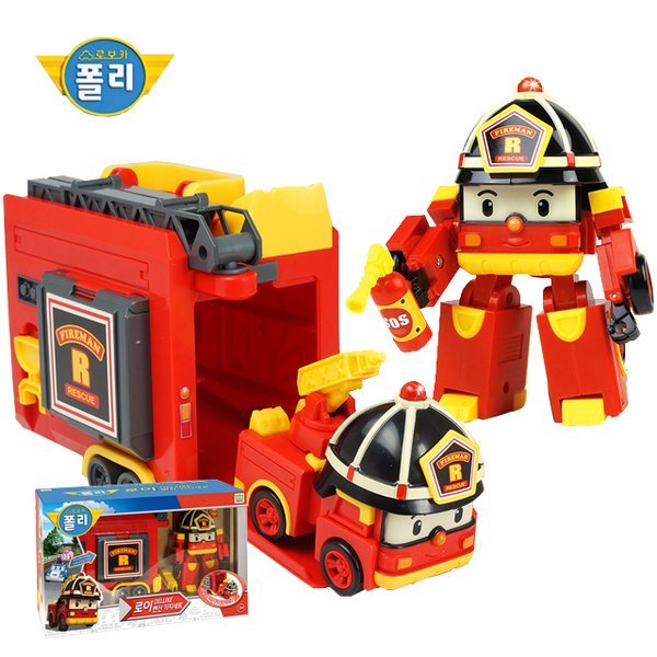 ROITOYS ロボカーポリー 変身基地 セット ロイ