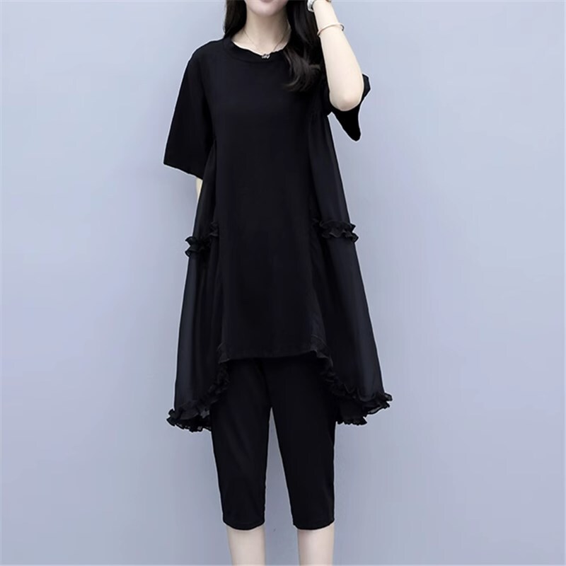 セットアップ ツーピース ブラウス 袖あり 半袖 ラウンドネック レギュラー かわいい 大人可愛い きれいめ シンプル カジュアル 大人 上品 おしゃれ かっこいい 無地 夏 20代 30代