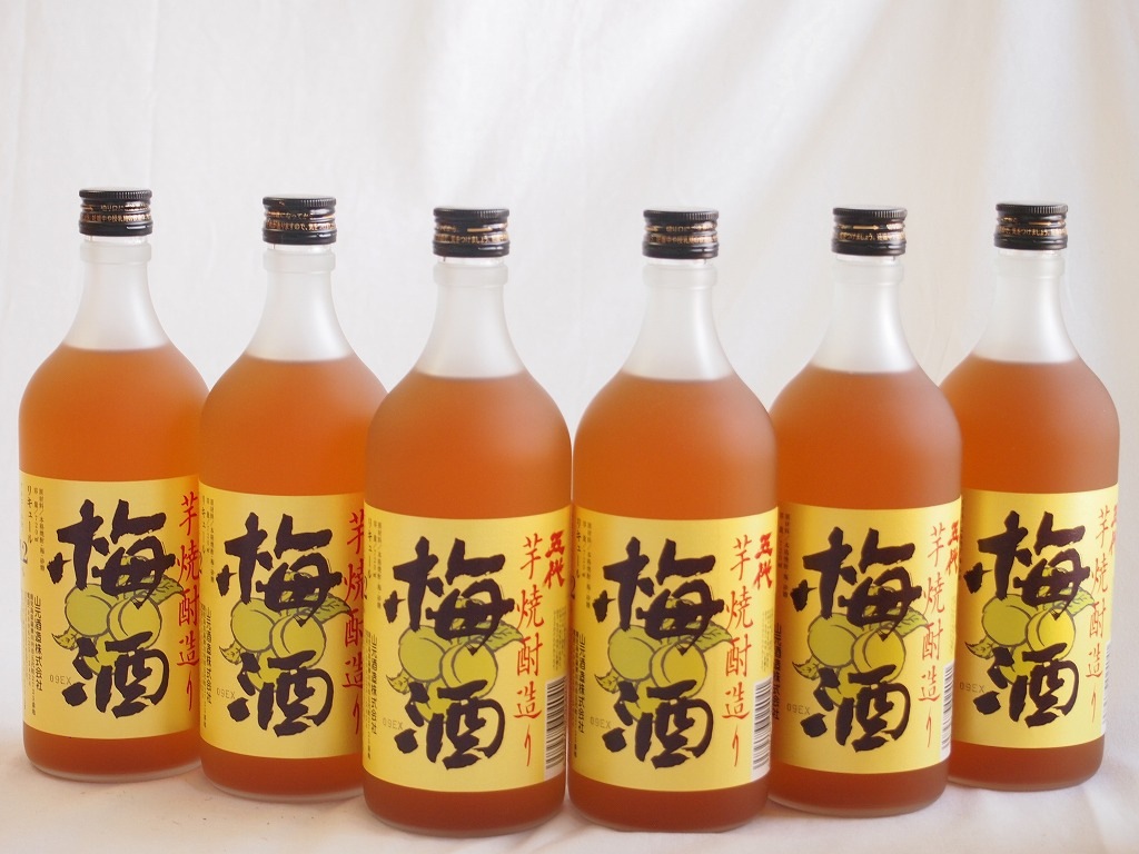 梅酒6本セット(芋焼酎仕込五代梅酒(鹿児島)) 720ml6本