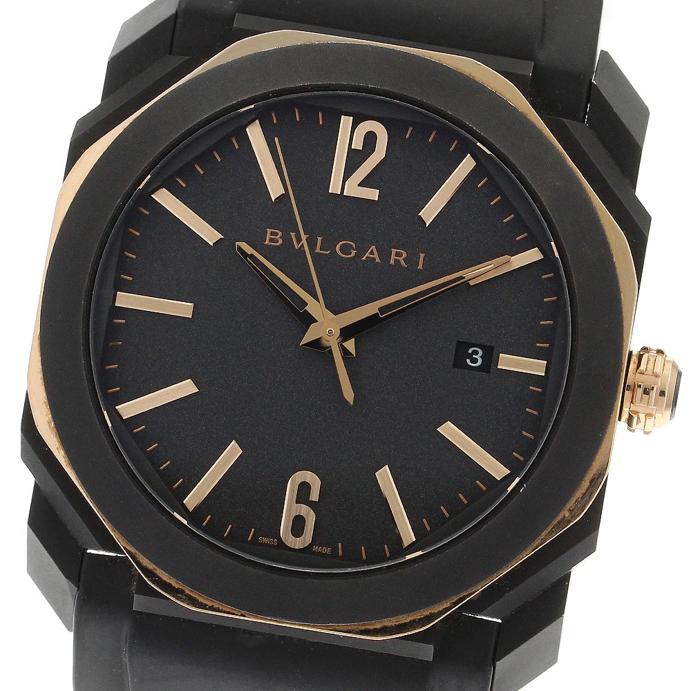 ブルガリ BVLGARI BG0P41SG オクト デイト 自動巻き メンズ _903365【中古】