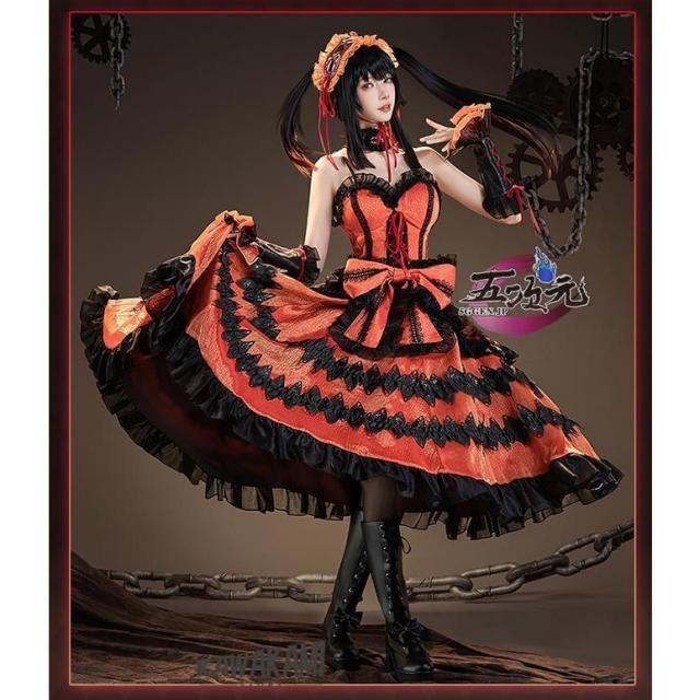 猫屋小舗　デート・ア・ライブ コスプレ　時崎狂三　衣装 　ウィッグ　鞋　追加可