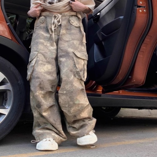 ワイドパンツ レディース パンツ ボトムス ロングパンツ ワイド 裾ワイド ストリート ポケット カジュアル おしゃれ かっこいい こなれ感 ラフ メンズライク マニッシュ ボーイッシュ ルーズ