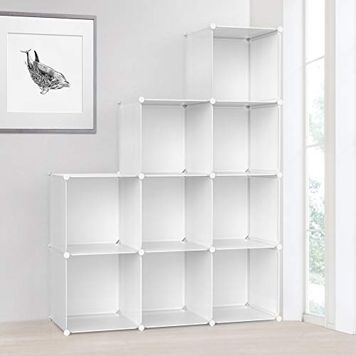 本棚 Vacplus 収納棚 大容量 収納ラック 組み立て式 整理棚 収納ボックス 衣類収納ボックス 多用途 耐久性 省スペース 収納便利 ホワイト 1個幅30×奥行30×高30 4,874円