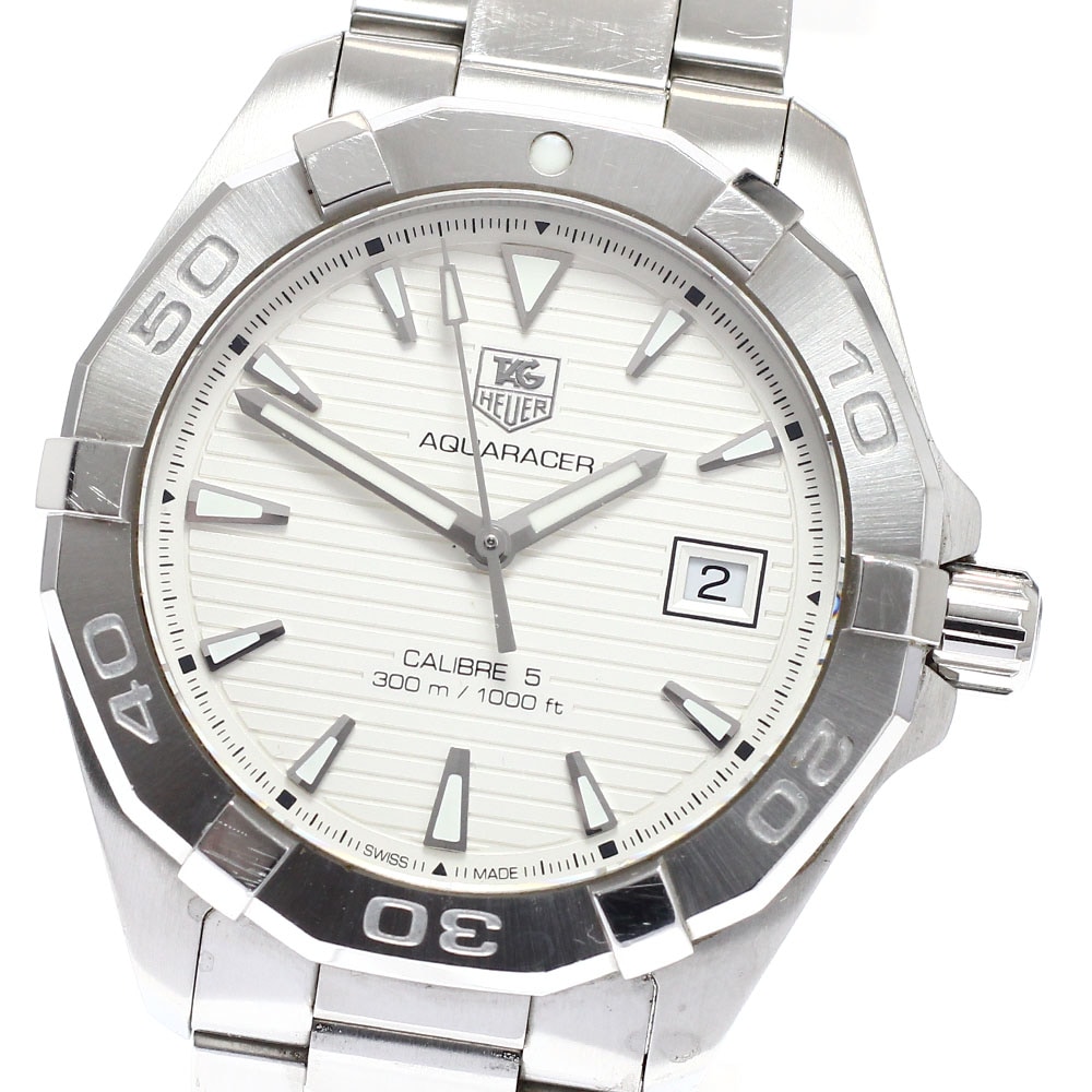 訳あり タグホイヤー TAG HEUER WAY2111 アクアレーサー キャリバー5 デイト 自動巻き メンズ 保証書付き_951010【中古】