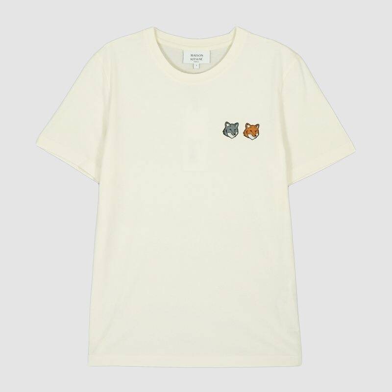 メゾン・キツネ 2026年春夏 レディース ダブルフォックスヘッド 半袖Tシャツ ラテ OW011CFKJ7026 P702