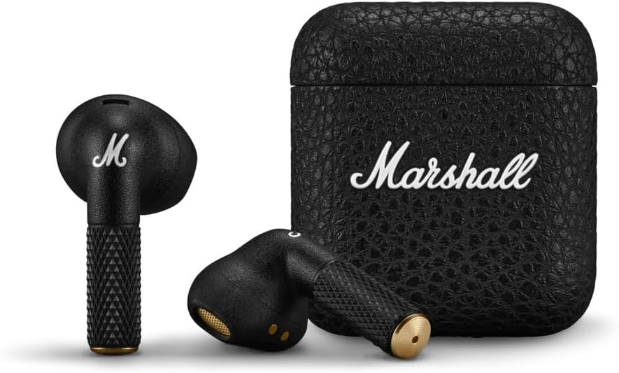 Marshall 完全ワイヤレスイヤホン Minor IV ブラック BluetoothQi充電対応通話対応 国内