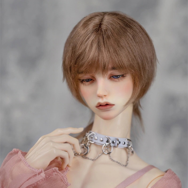 1/3 1/4 BJD ドール ウィッグ モヘア ショート 前髪 ウルフ SD/MSDサイズ球体関節人形用ウィッグ