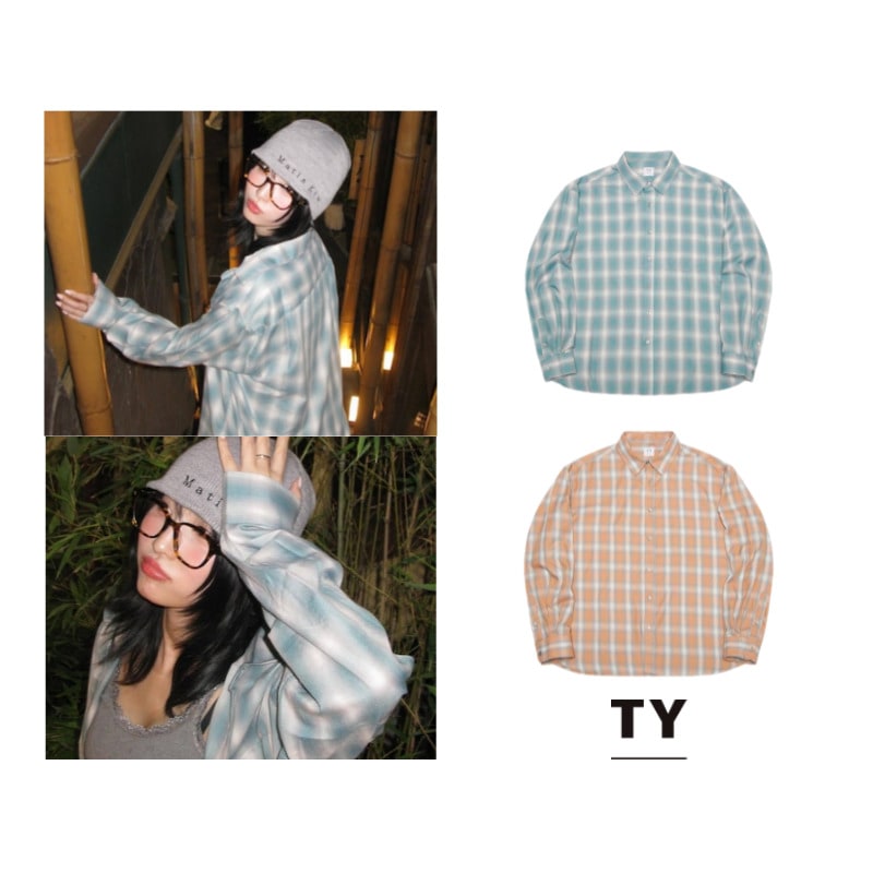 [TWICE モモ 着用] 【TLEYOUNG】 All day ombre shirt 2color