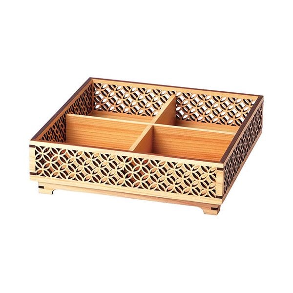ヤマコー 用美 業務用 ひのき細密盛器（足付）七宝 yamaco38175