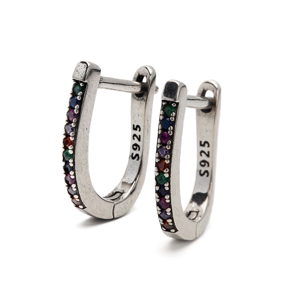 シルバー925 Uピアス 馬蹄 [ce356]