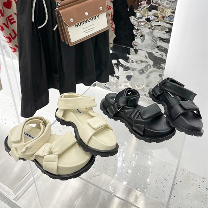 おしゃれ お洒落 人気 安い 激安 お得 フラットサンダル イージーサンダル プラットフォーム サンダル 靴 シューズ サンダル ストラップ シューズ 厚底 ヒール 幅広 歩きやすい lsh