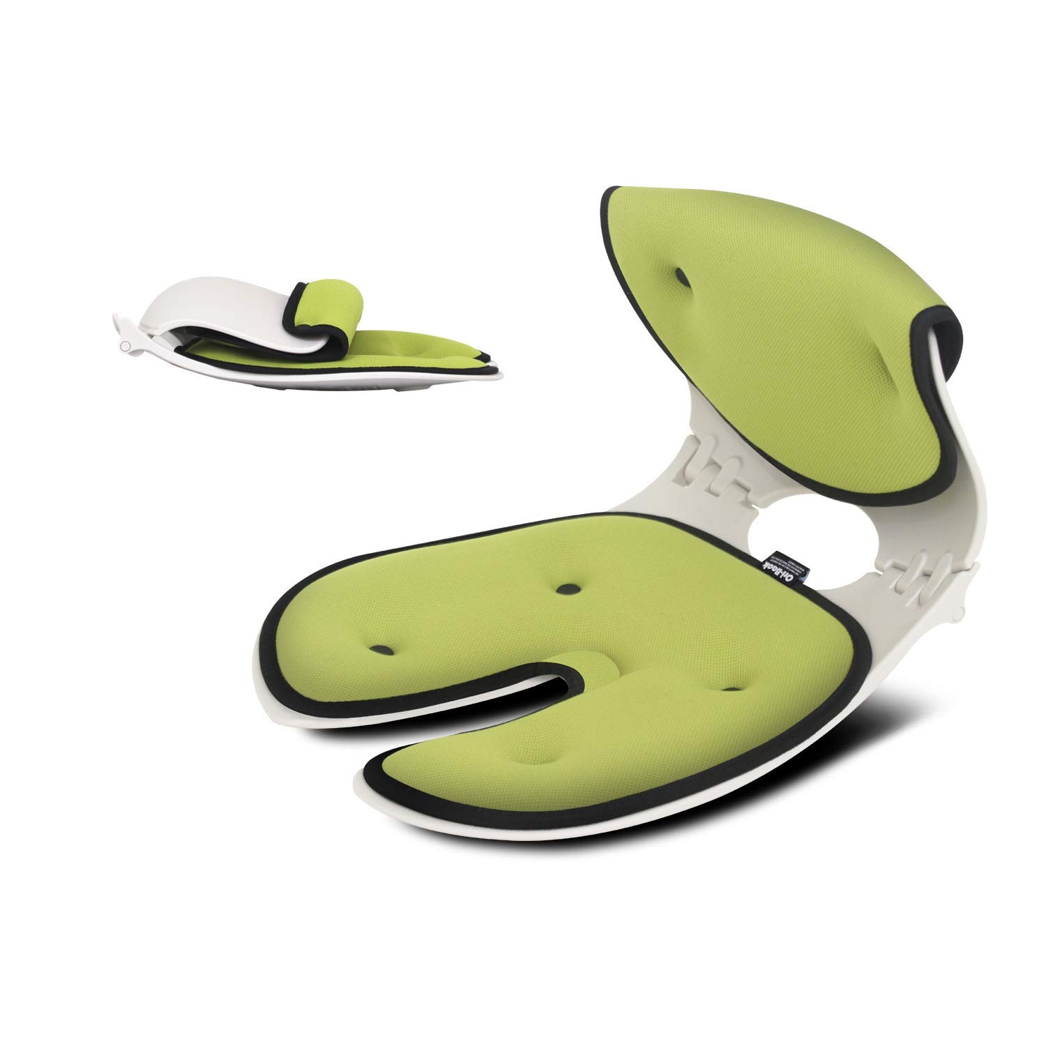 【オリバック】 テレワーク推奨 骨盤サポートチェア 姿勢補正 正規品(メーカー純正) (グリーン) 51619