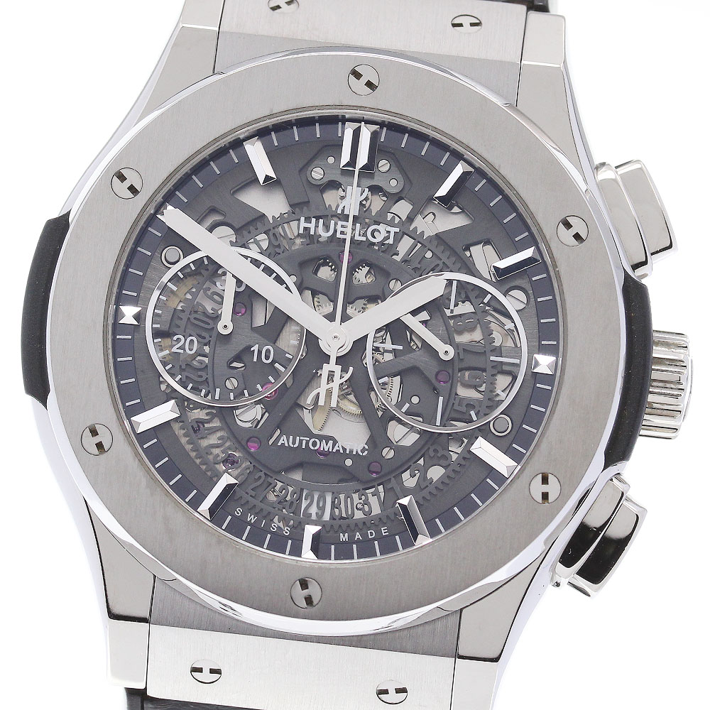 ウブロ HUBLOT 525.NX.0170.LR クラシック フュージョン アエロ クロノグラフ チタニウム クロノグラフ 自動巻き メンズ 良品_843810【中古】