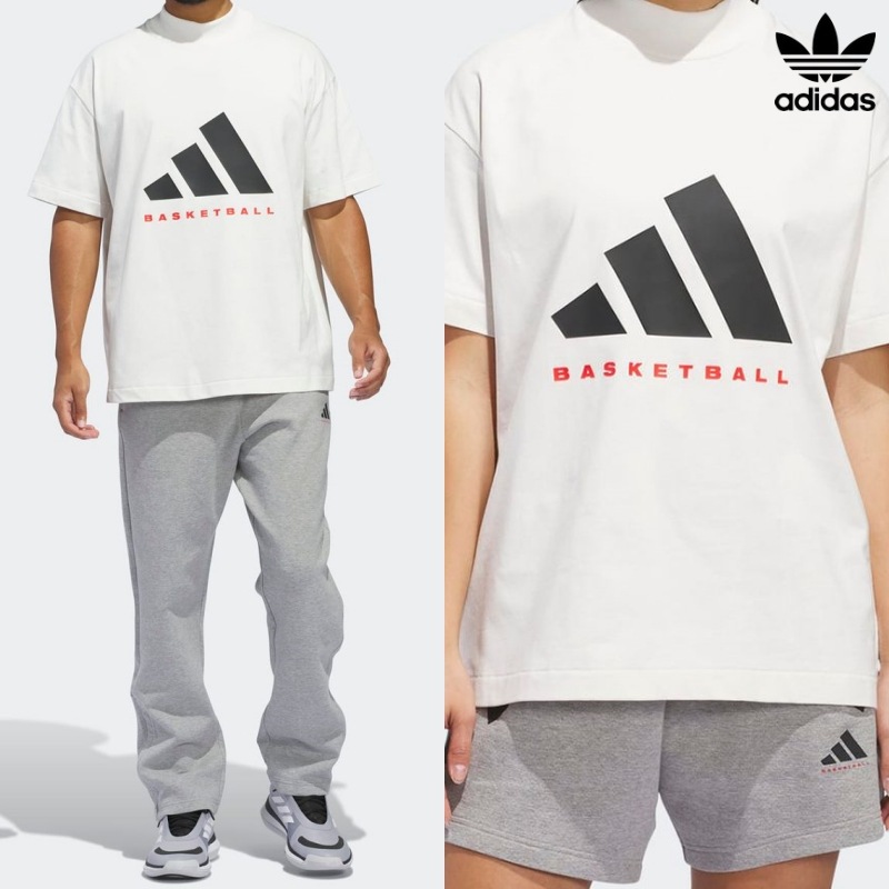 [ADIDAS] アディダス バスケット ボール ティー / WHITE