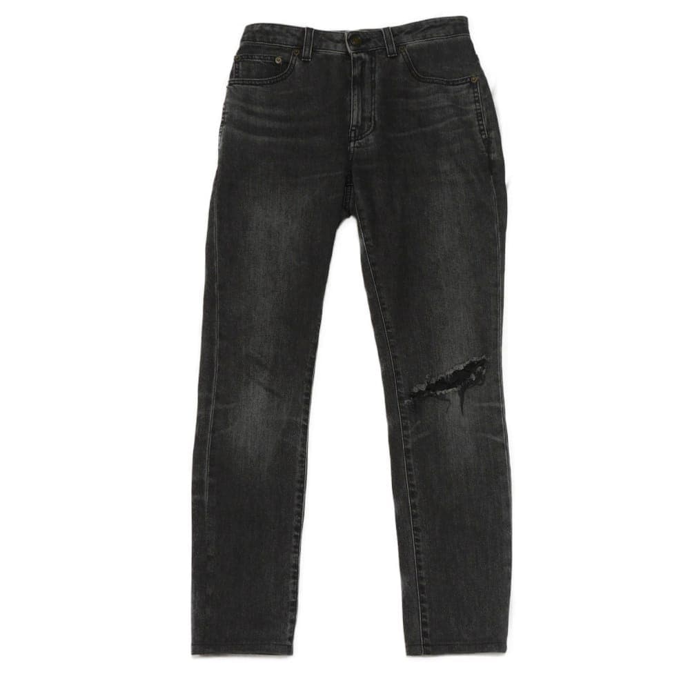 【中古】SAINT LAURENT PARIS パンツ 27 ダメージ加工 ボトムス 160/64Y クラシック スキニー ジーンズ デニム 590147 YQ500 1703