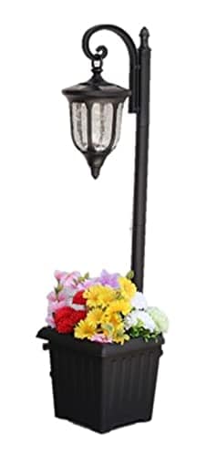 花が植えられるプランターライト ABS