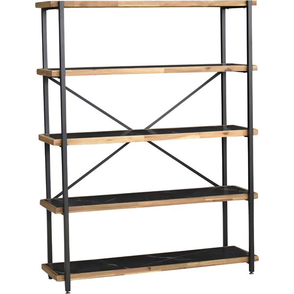 シェルフ 約幅118cm 5段 ダークグレー 組立品 28,259円