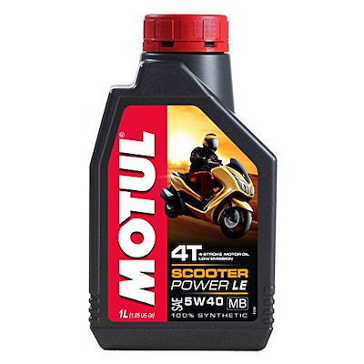 他サイト： モチュール(Motul) SCOOTER POWER LE(スクーター パワー エル・イー) 5W40 バイク用100%化学合成オイル 1L[正の商品画像