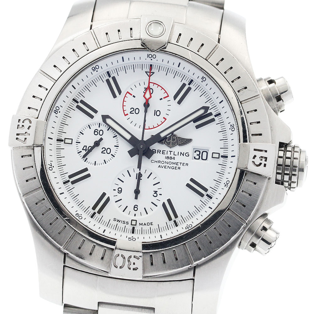 ブライトリング BREITLING A13375 スーパーアベンジャー クロノグラフ 48 自動巻き メンズ 箱・保証書付き_937417【中古】