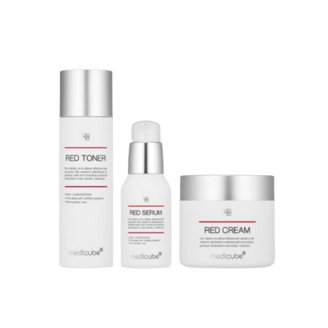 レッドトナー(100ml)レッドセラム(30ml)レッドクリーム(50ml) ニキビ肌用3点セット企画