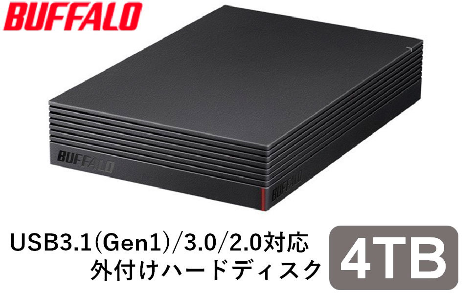 バッファローBUFFALO パソコン＆テレビ録画用外付けハードディスク 4TB HDEDS40U3BA