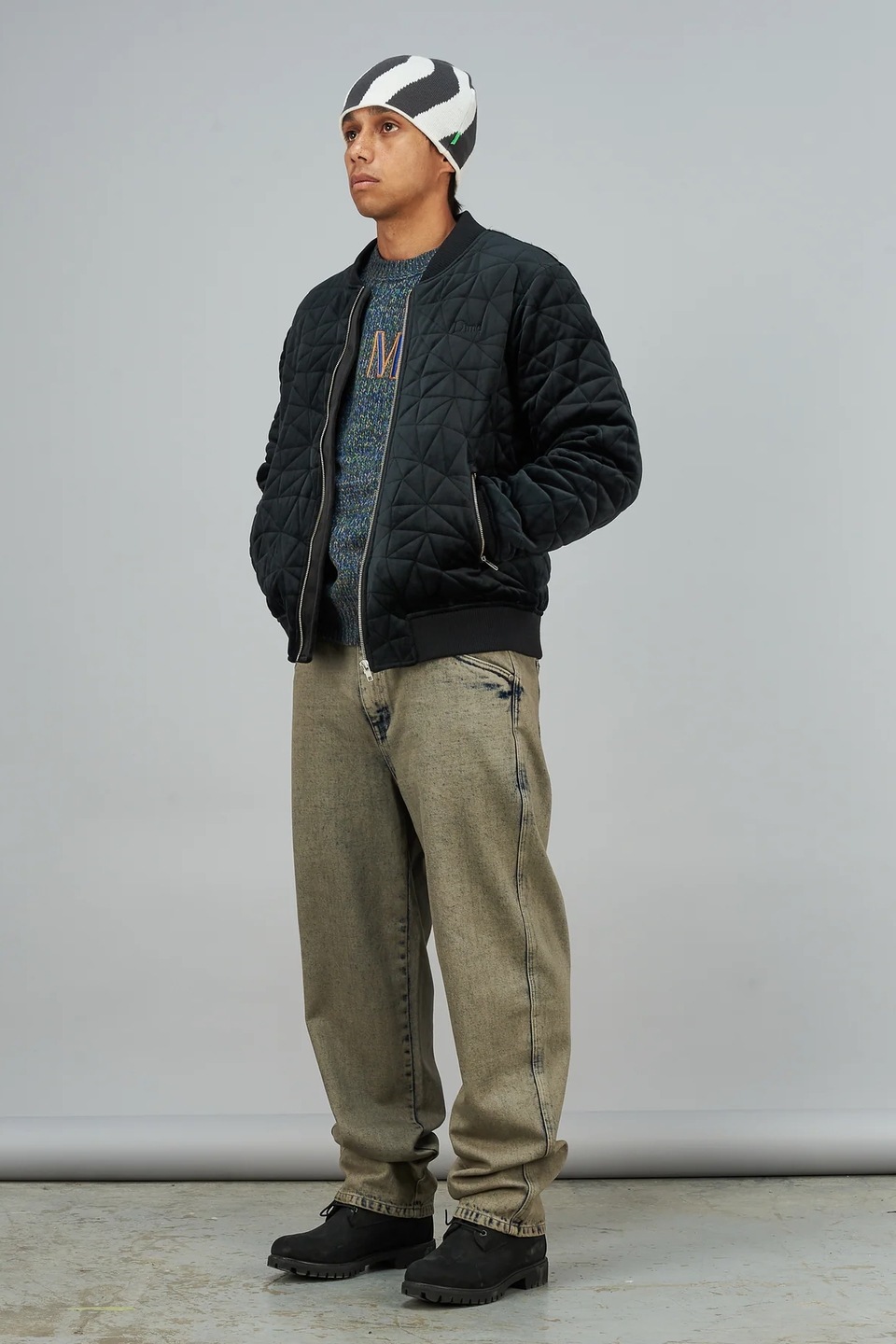 【DIME】 VELOUR BOMBER JACKET : BLACK