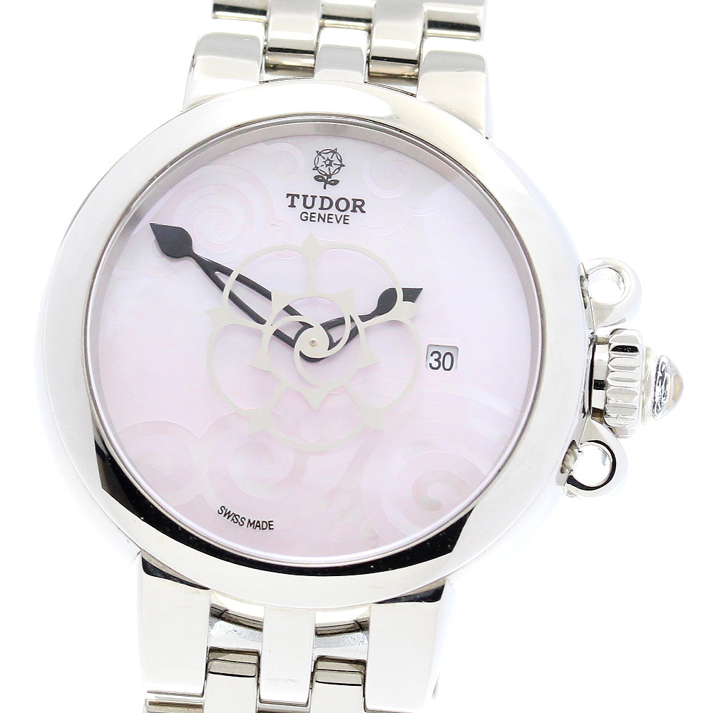 チュードル TUDOR 35400 クレア ドゥ ローズ デイト 自動巻き レディース 良品 _835682【中古】