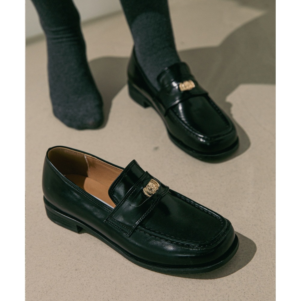 MAC MOC Solid 3Color スクエアポイント ペニーローファー 2.5Cm