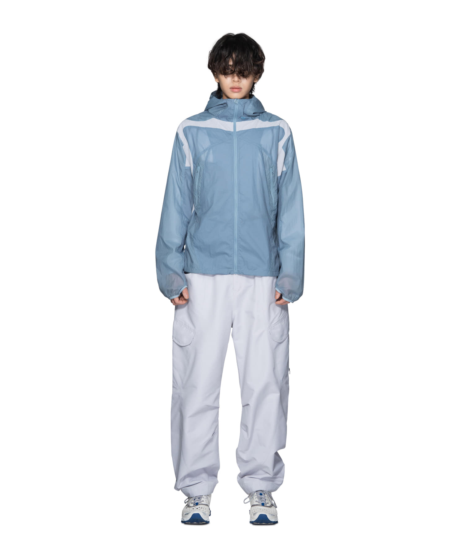 【SANSANGEAR】 23FW PIN-TUCK CARGO PANTS BLACK : LIGHT GREY 18,550円