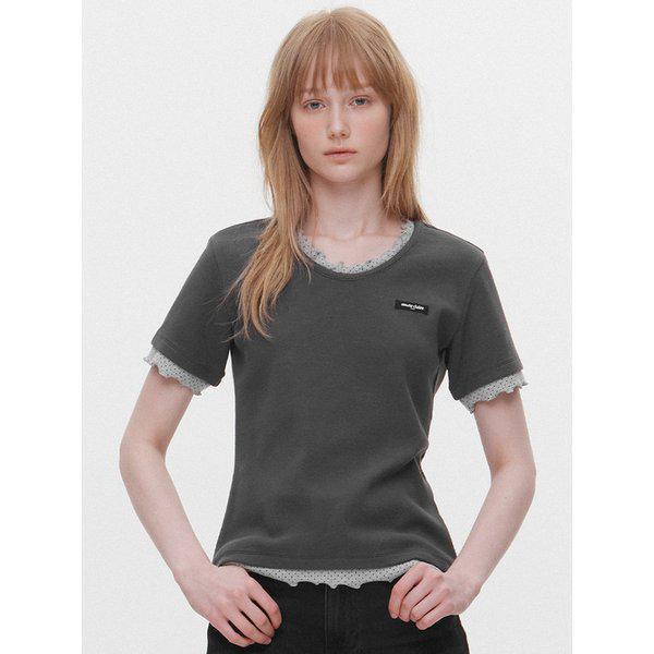 ドット配色レイヤード半袖Tシャツ(MAGBTS25MCH)