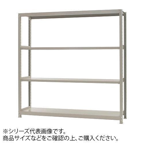 軽中量ラック　耐荷重200kgタイプ　単体　間口900奥行300高さ1200mm　4段　アイボリー