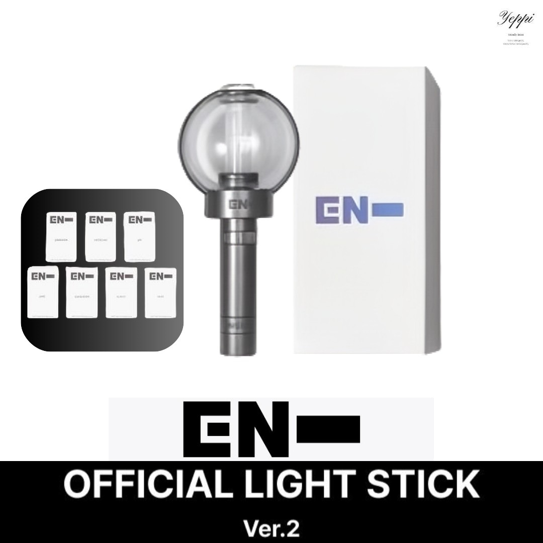【 当日出発 】ENHYPEN OFFICIAL LIGHT STICK ver2 [公式フォトカード7枚包含+当店特典公式ランダムトレカ1枚]エナイプン ペンライト 応援棒 公式グッズ